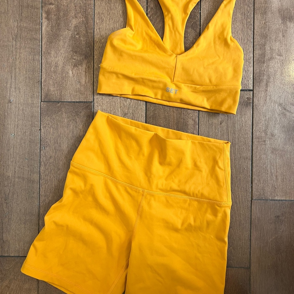 SET Active Women's Athletic Shorts in Bright Yellow